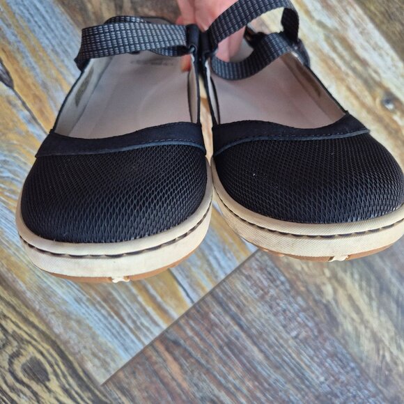 Dansko Raeann Mary Jane Sport Sandals Hook Loop Mesh Leather Black - Picture 8 of 12